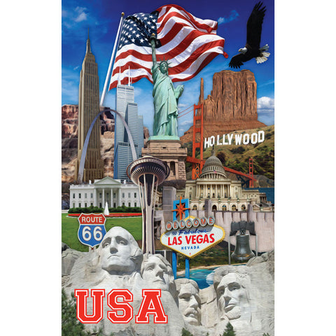 USA Collage - Large Notebook